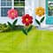 Glitzhome® 3.5ft Assorted Multi-Functional Metal Dimensional Flower Yard Stake, 3ct.